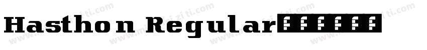 Hasthon Regular字体转换